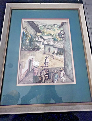 Framed figueroa watercolor - figueroa,