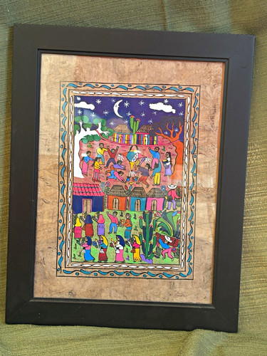 Framed mexican folk art - folk, style